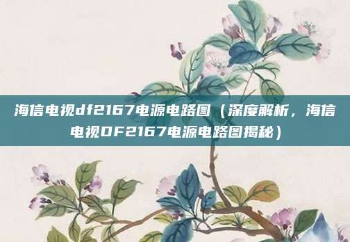 海信電視df2167電源電路圖（深度解析，海信電視DF2167電源電路圖揭秘）